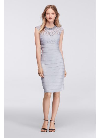 Short Sheath Cap Sleeves Cocktail and Party Dress - Maggie London